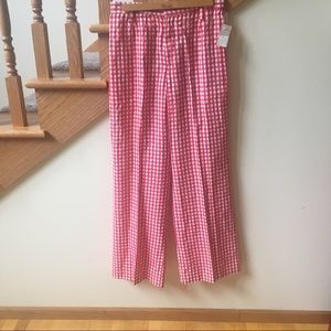 Vintage 70’s Austin Hill Red Gingham Pants NWT!